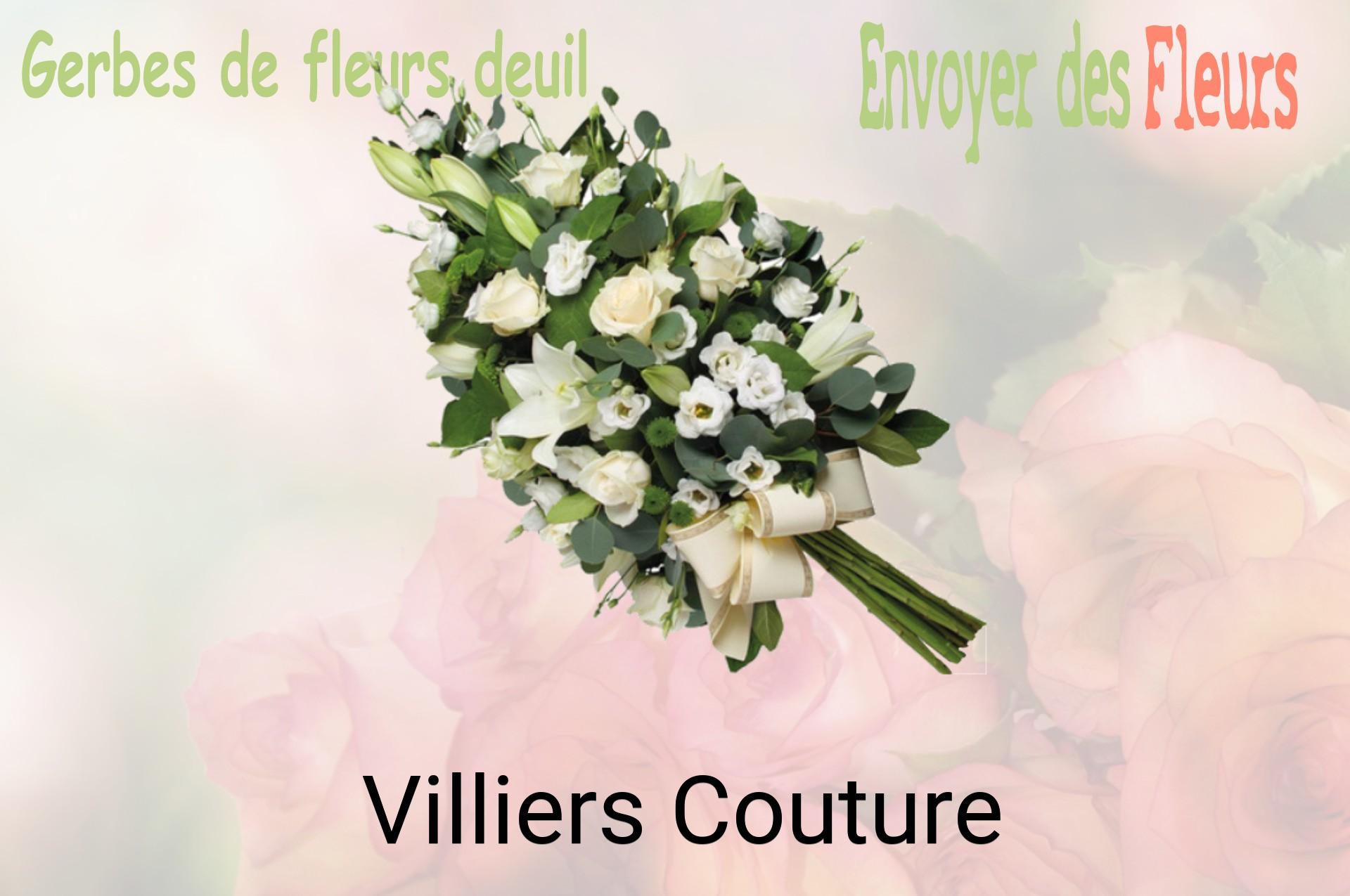 Gerbe de fleurs de deuil livrée à Villiers-Couture